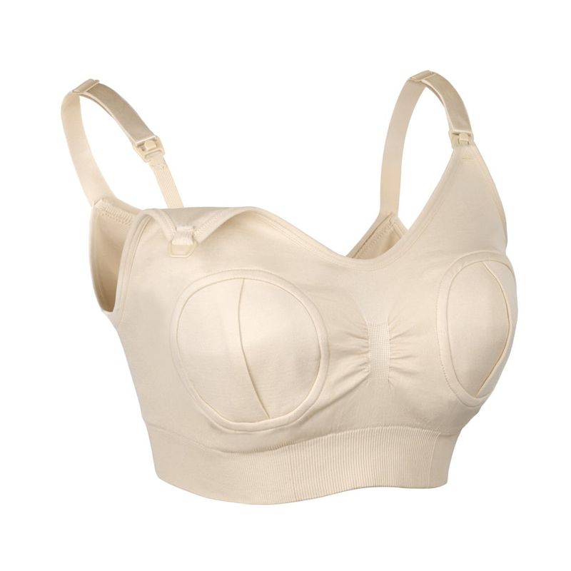 HAAKAA - Brasier de lactancia manos libres color beige TALLA L