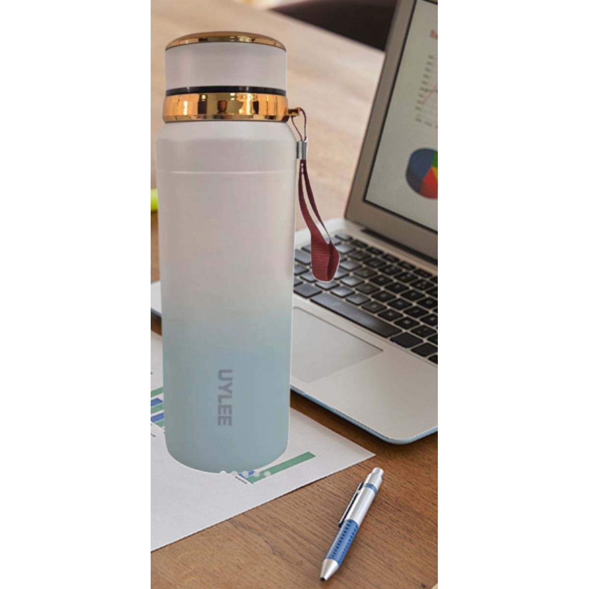 GENERICO - BOTELLA TOMATODO TÉRMICO ACERO INOX 316 TERMO PREMIUM 1L