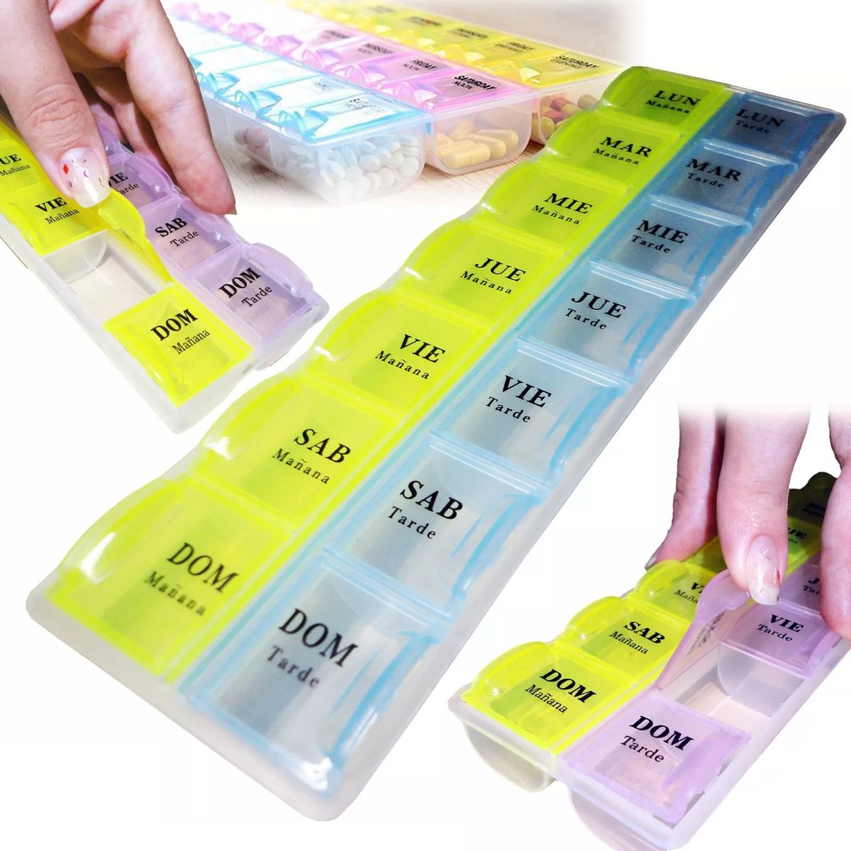 GENERICO - Pastillero Semanal de 2 tomas diarias 14 compartimientos