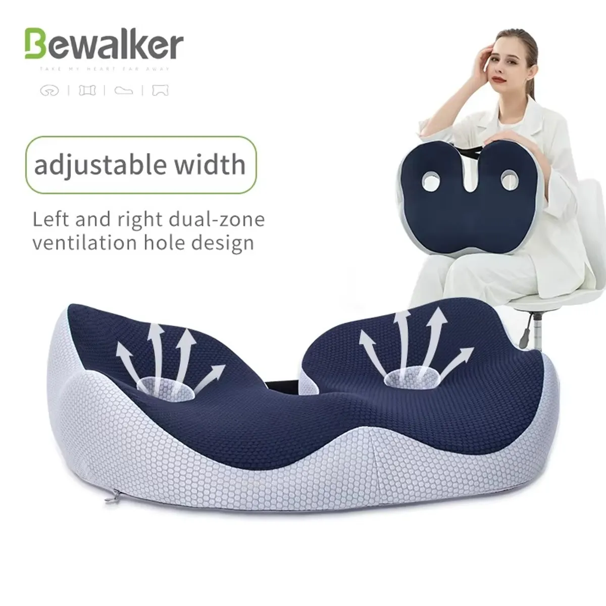 CARJOLLITY - Cojín de asiento glúteos coxis cadera ciática isquiotibiales