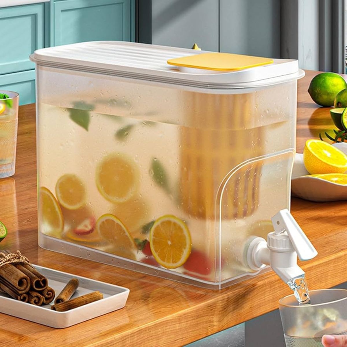 GENERICO - DISPENSADOR DE 3 L DE BEBIDAS CALIENTES O FRÍAS CON FILTRANTE - BLANCO