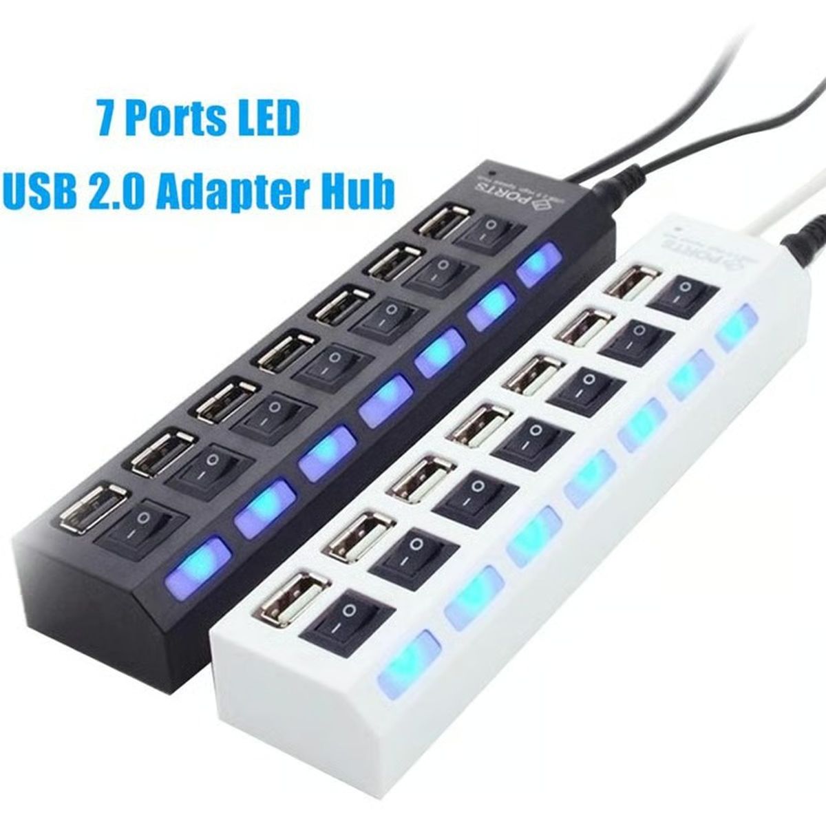 OEM - HUB Multipuerto USB con 7 Puertos Con Interruptor Independiente 480Mbp