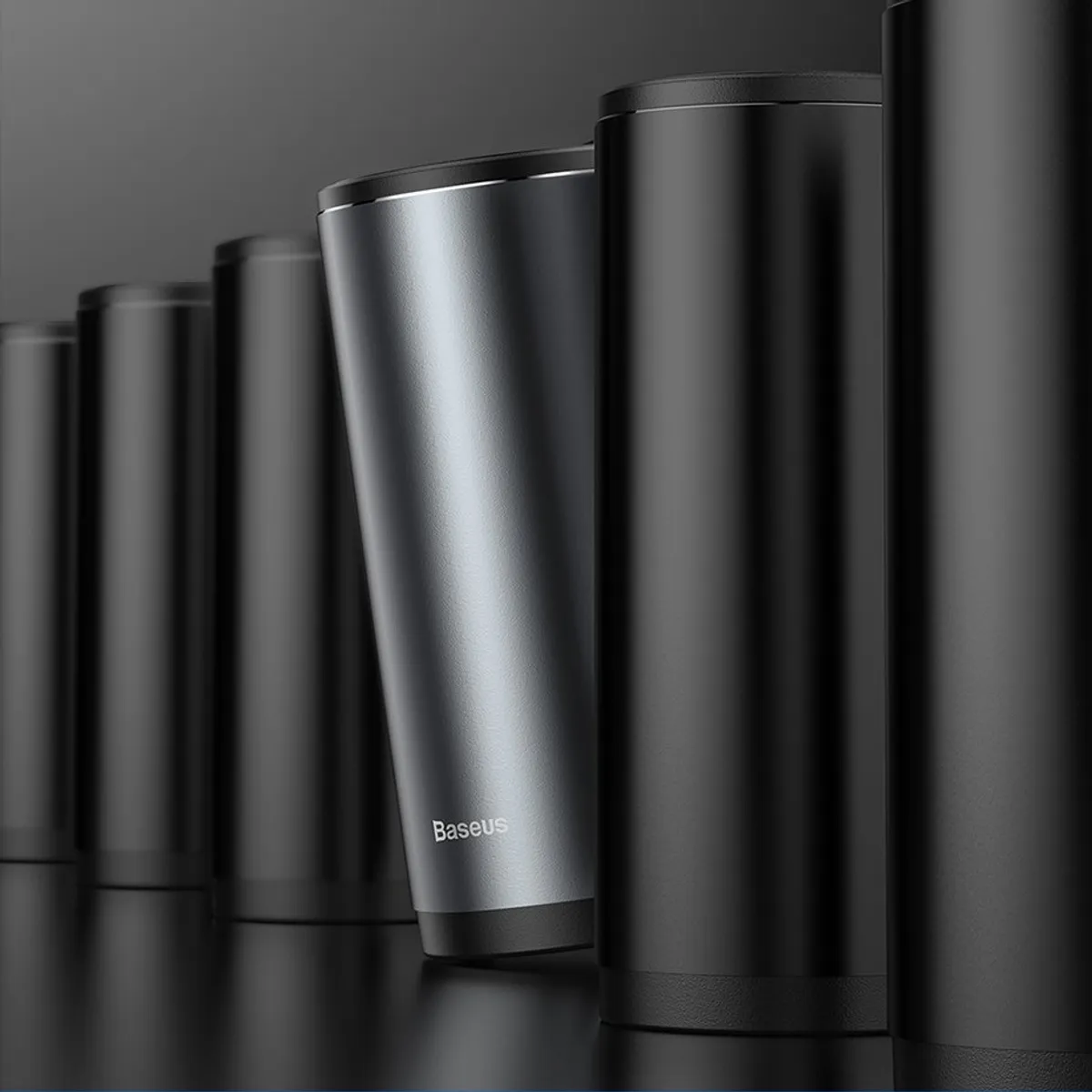 BASEUS - Tacho de basura aluminio de lujo BASEUS auto y camioneta