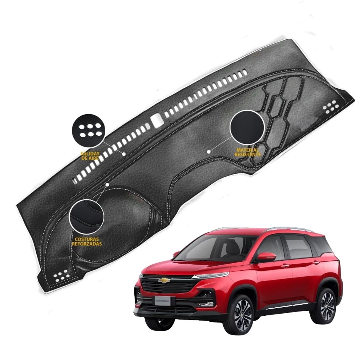 TECGO - PROTECTOR CUBRE TABLERO TIPO CHEVROLET CAPTIVA PREMIER 2024