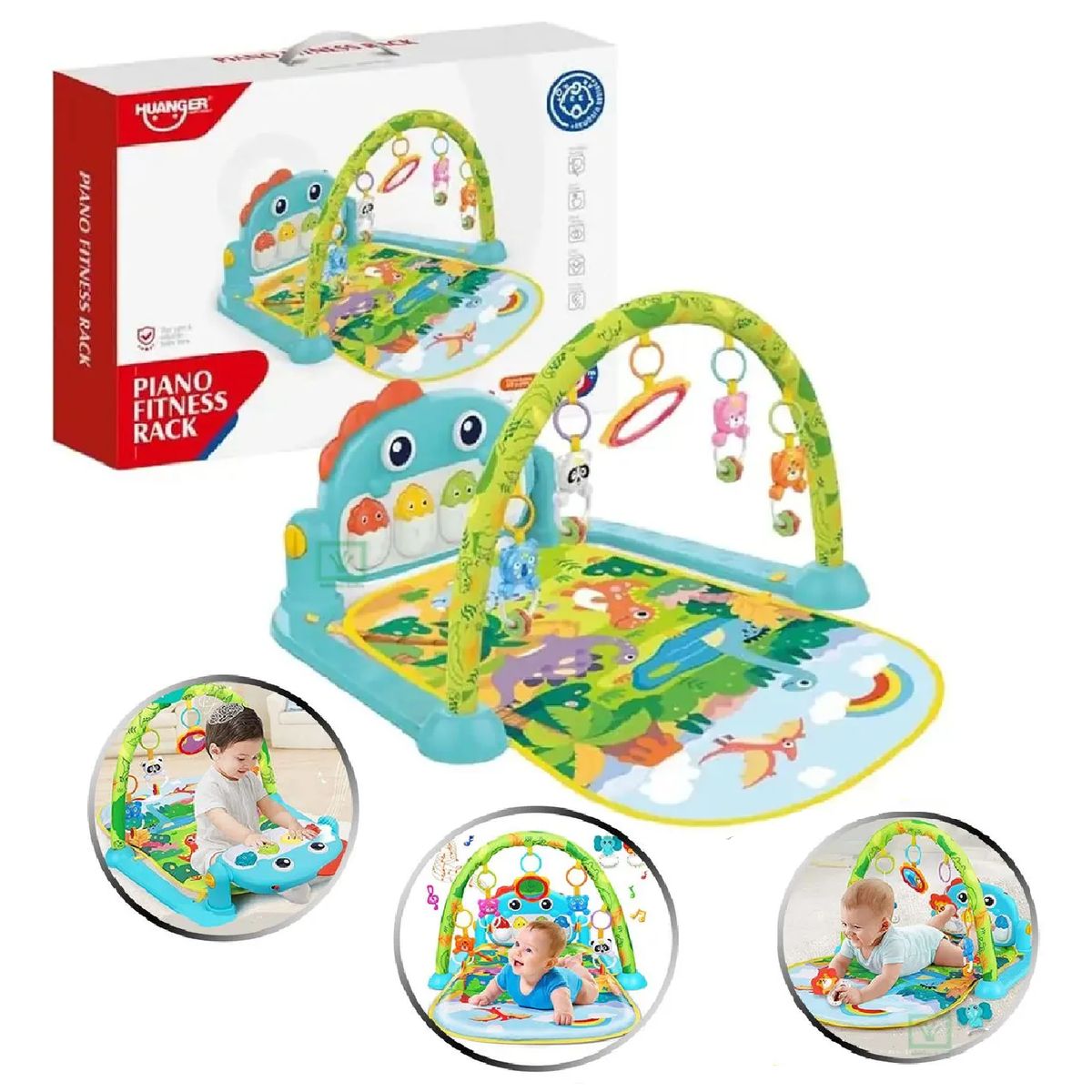 HUANGER - Juguete Gimnasio Musical Piano Huanger -Verde