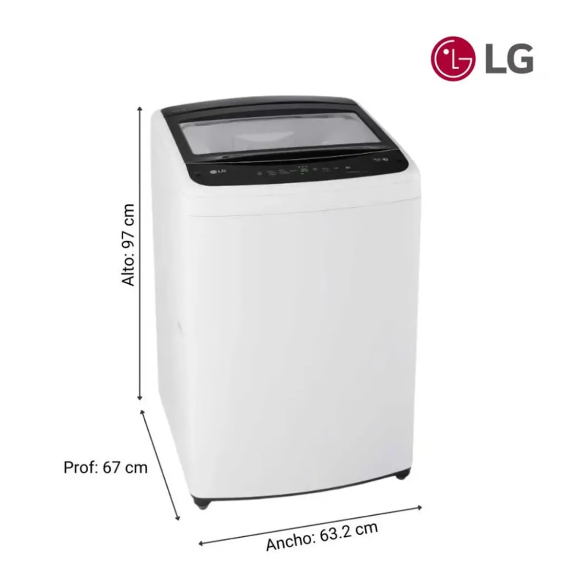 LG - Lavadora WT16WVTB 16 Kg TurboDrum Carga Superior