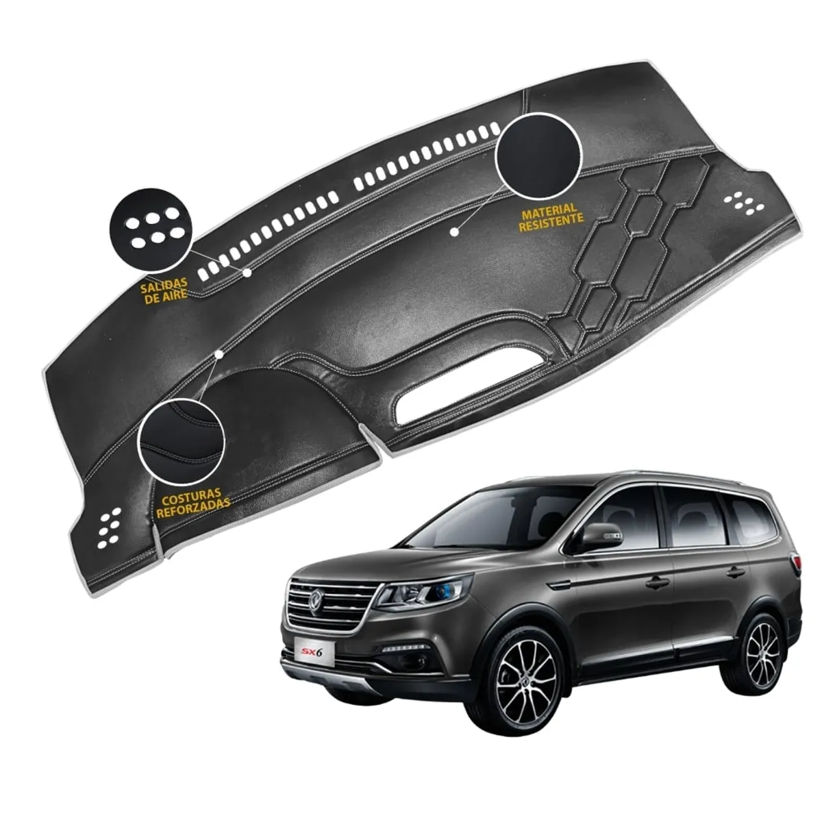 TECGO - PROTECTOR CUBRE TABLERO TIPO  DONGFENG SX6 2024 - 2025 -