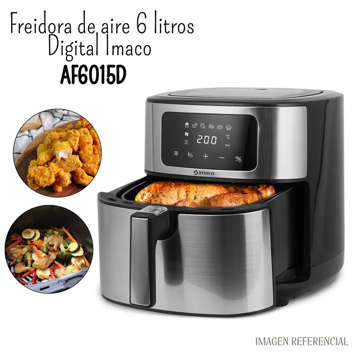 IMACO - Freidora de Aire Digital Turbo Imaco de 6Lt - AF6015D