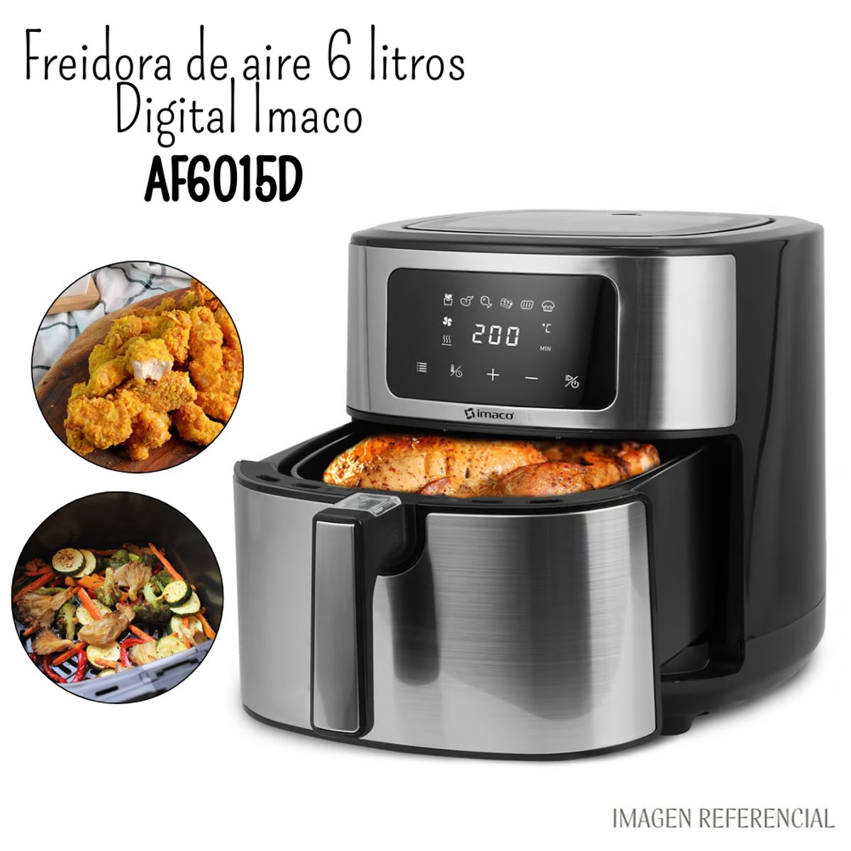 IMACO - Freidora de Aire Digital Turbo Imaco de 6Lt - AF6015D