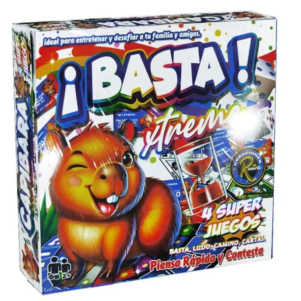 GENERICO - Juego de Mesa Infantil Familiar Basta Capibara 4 en 1