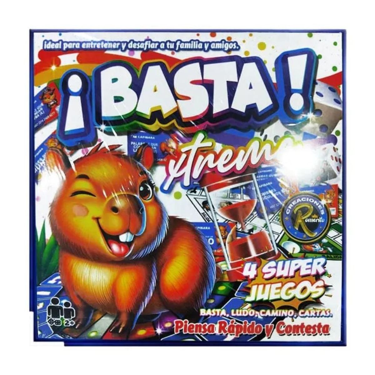 GENERICO - Juego de Mesa Infantil Familiar Basta Capibara 4 en 1
