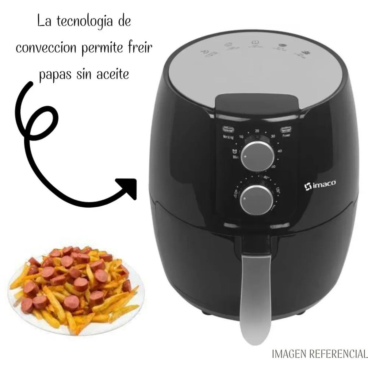 IMACO - Freidora de Aire Imaco de 2.6Lt  AF2714 - Negro