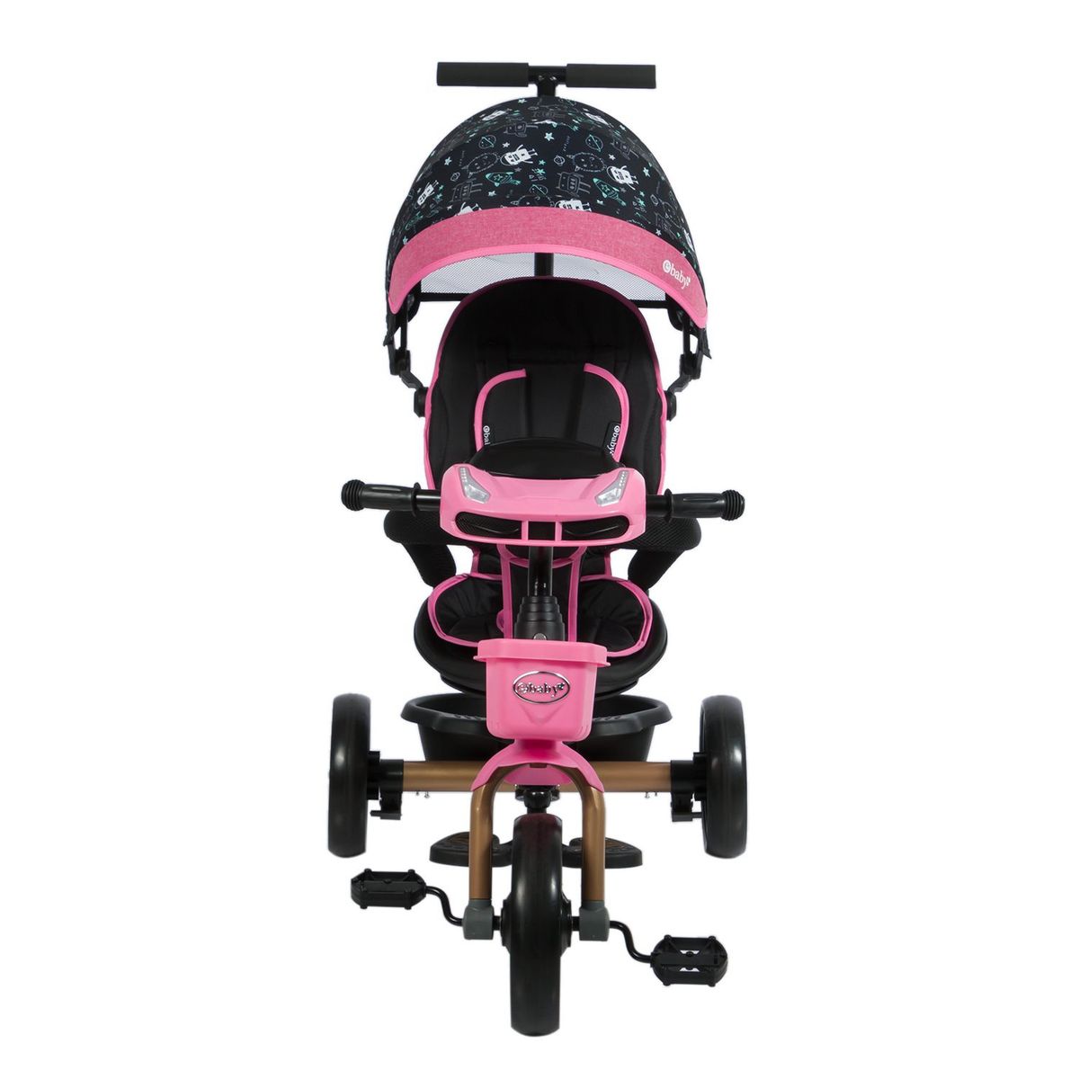 EBABY - Triciclo para niños Musical Giratorio Sky Rosado