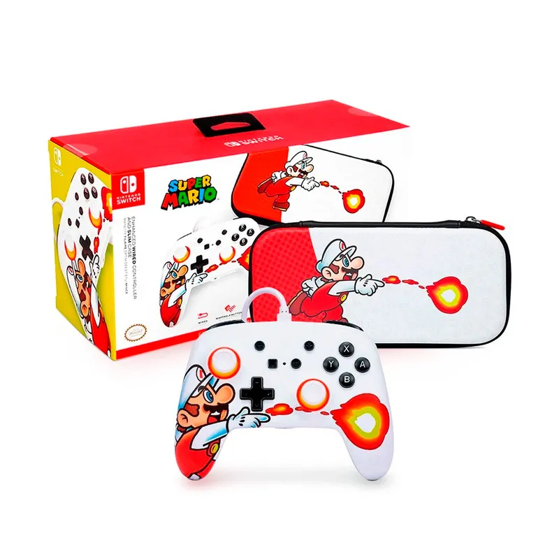 NINTENDO - Mando Nintendo Switch Mario Con Funda Oficial