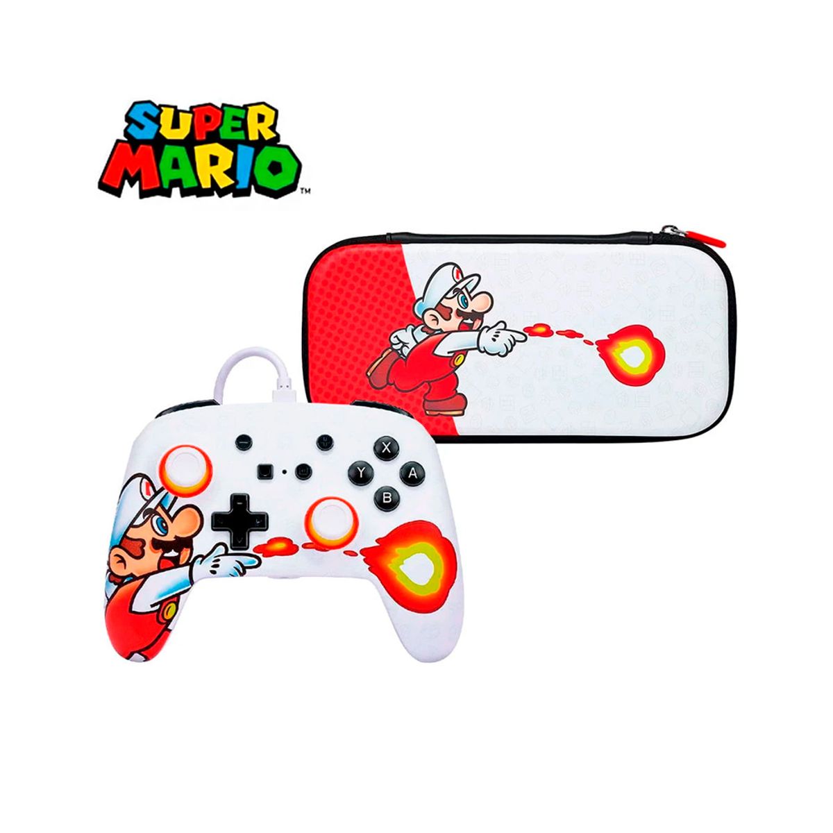 NINTENDO - Mando Nintendo Switch Mario Con Funda Oficial