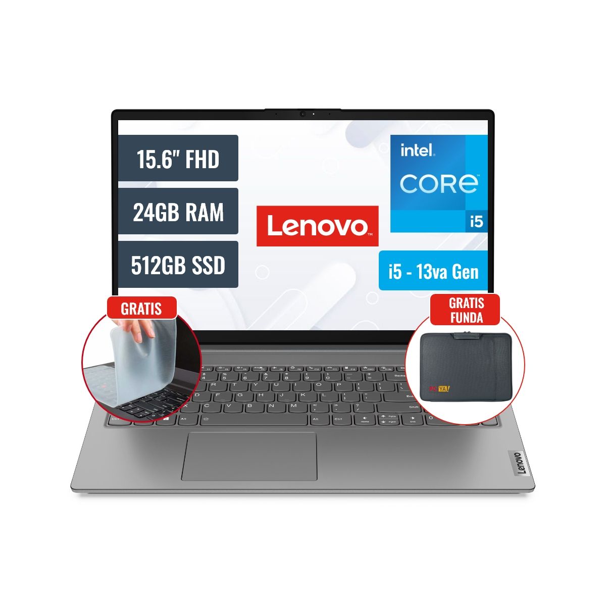 LENOVO - Laptop Lenovo V15 G4 Intel Core i5 13420H 24GB RAM 512GB SSD 156 FHD FreeDOS
