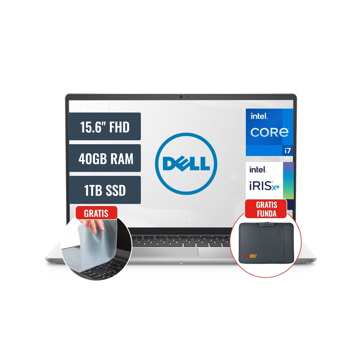 DELL - Laptop Dell Inspiron 3520 Intel Core i7 1255U 40GB RAM 1TB SSD 156 FHD IPS FreeDos