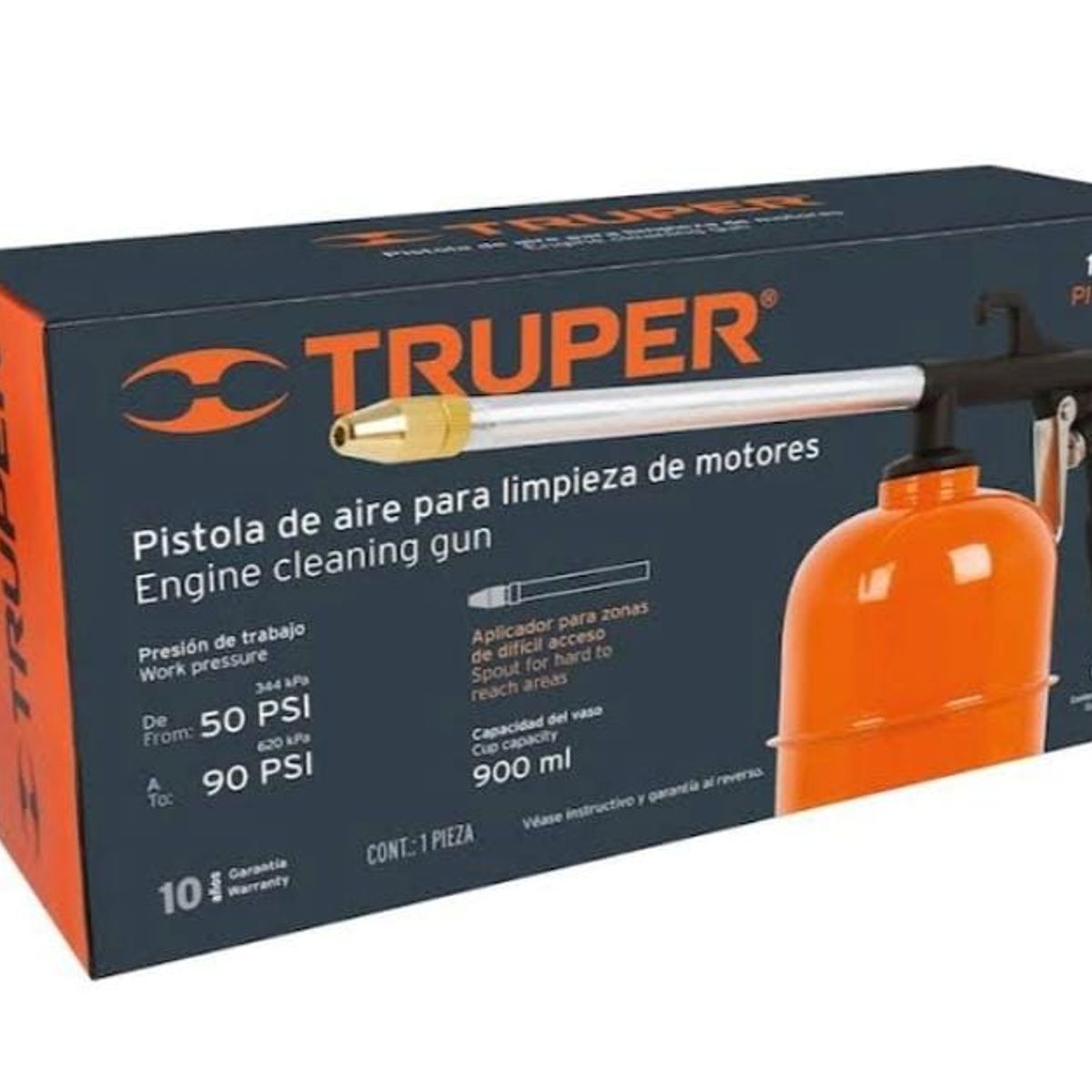 TRUPER - Pistola de Aire para Limpieza de Motores Truper