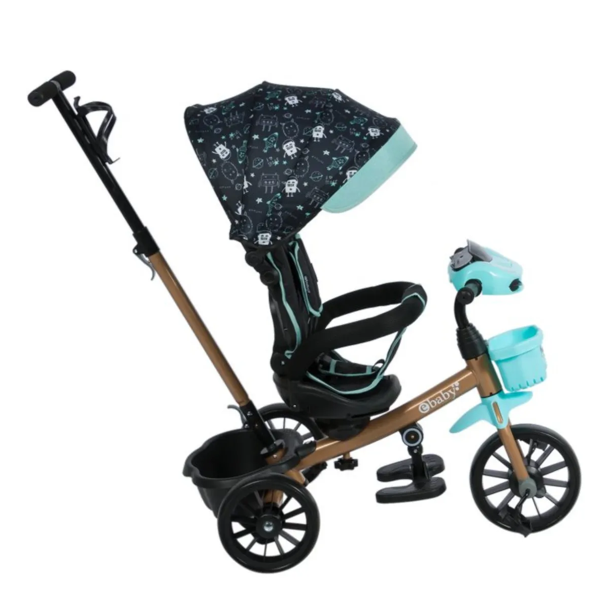EBABY - Triciclo para niños Musical Giratorio Sky Verde
