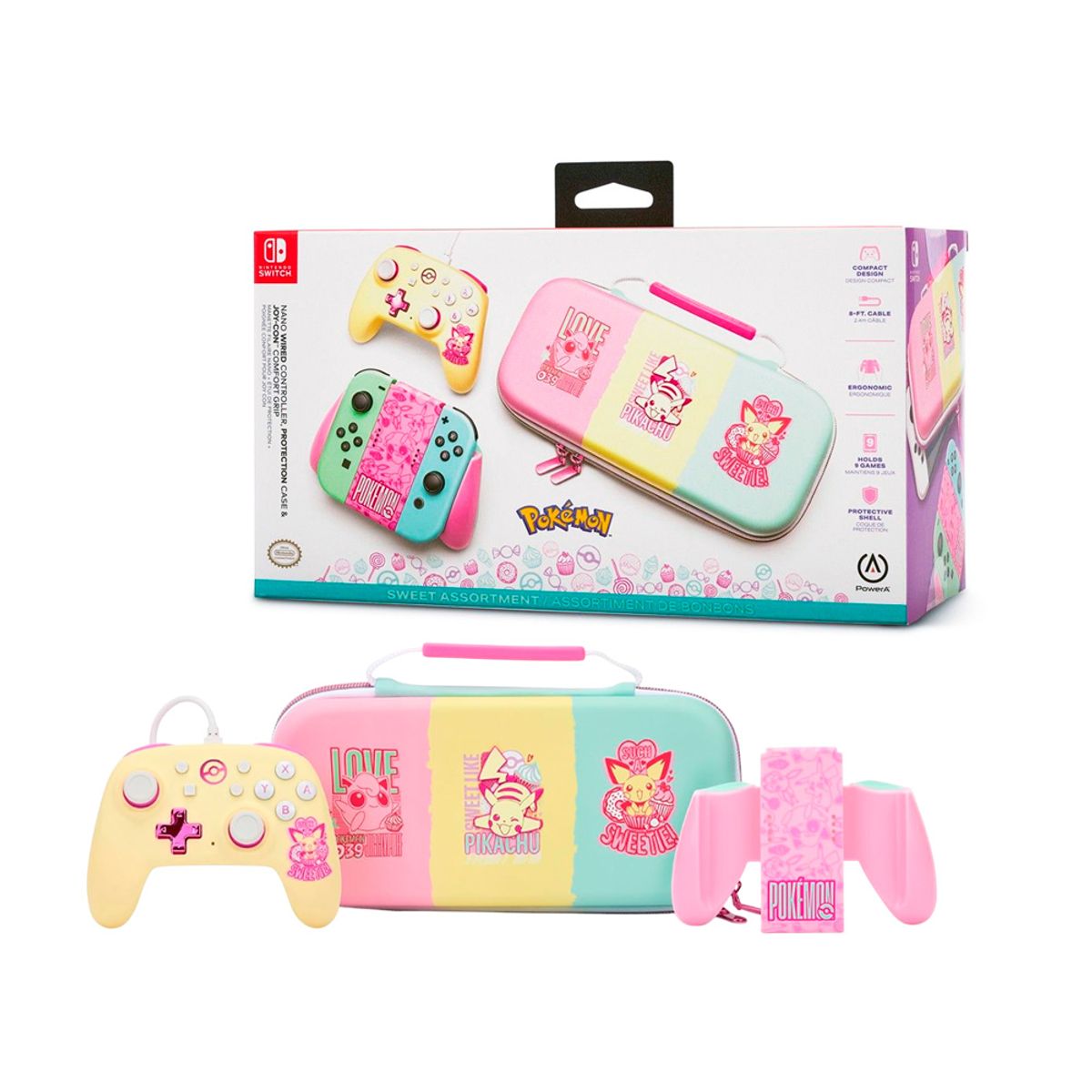 NINTENDO - Pokemon Nintendo Switch Case Mando Set Pikachu