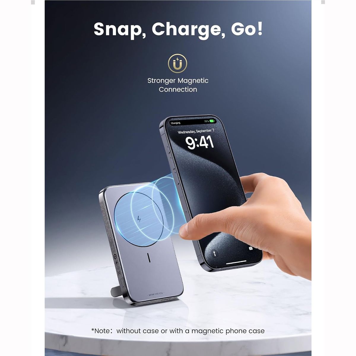 UGREEN - Power Bank Magnético 10000mAh con Carga inalámbrica MagSafe