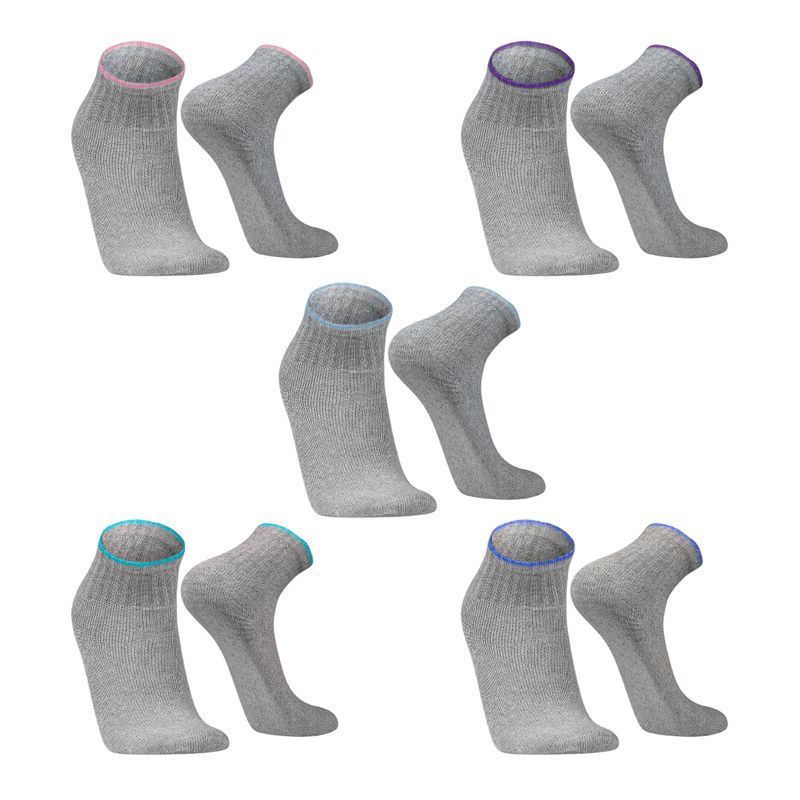 SILVERA NANOTECH - Medias mujer tobilleras deportivas uso diario gym mujer hombre, pack 5