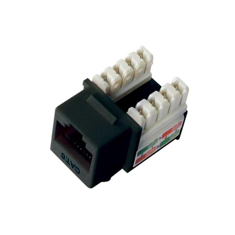 DIXON - JACK RJ-45 DIXON CAT6 CAL 22-26 AWG COLOR NEGRO PN KJ8-C6-USBKN