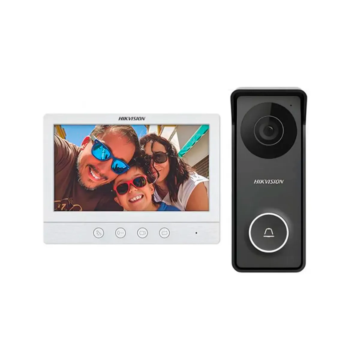 HIKVISION - KIT PORTERO HIKVISION HIBRIDO 4 HILOS PN HK-DS-KIS313-P