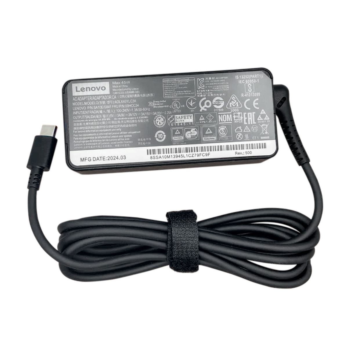 LENOVO - CARGADOR LENOVO USB-C 45W 20V 225A PN ADLX45YLC3A