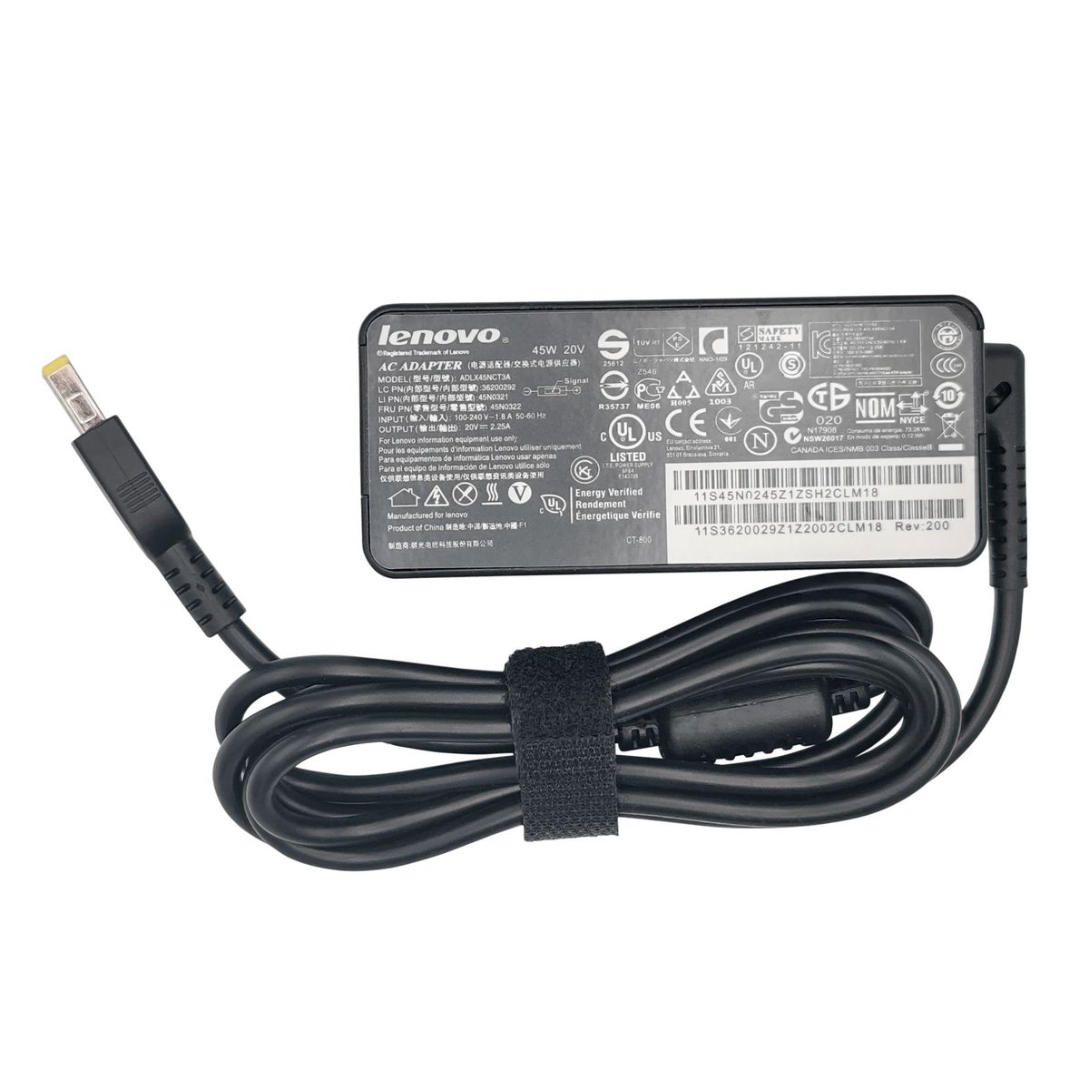 LENOVO - CARGADOR LENOVO 45W 20V 225A PUNTA AMARILLA USB PN ADLX45NCT3A