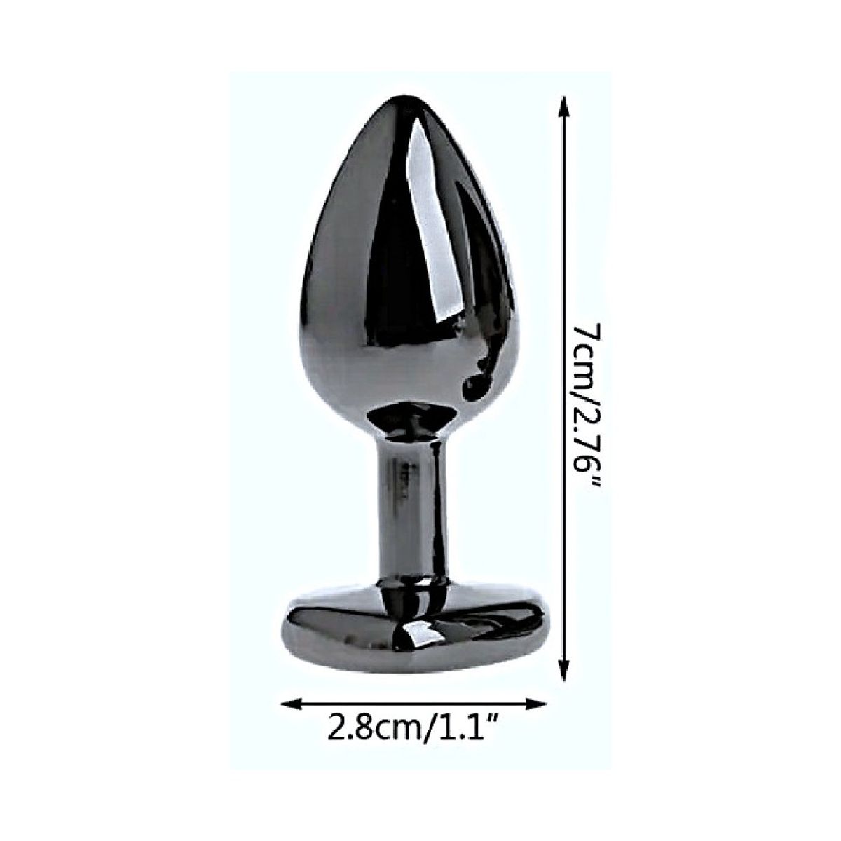 DR PINKY - Plug Talla S Dilatador Anal de Aluminio Consolador Joya Corazon Rojo