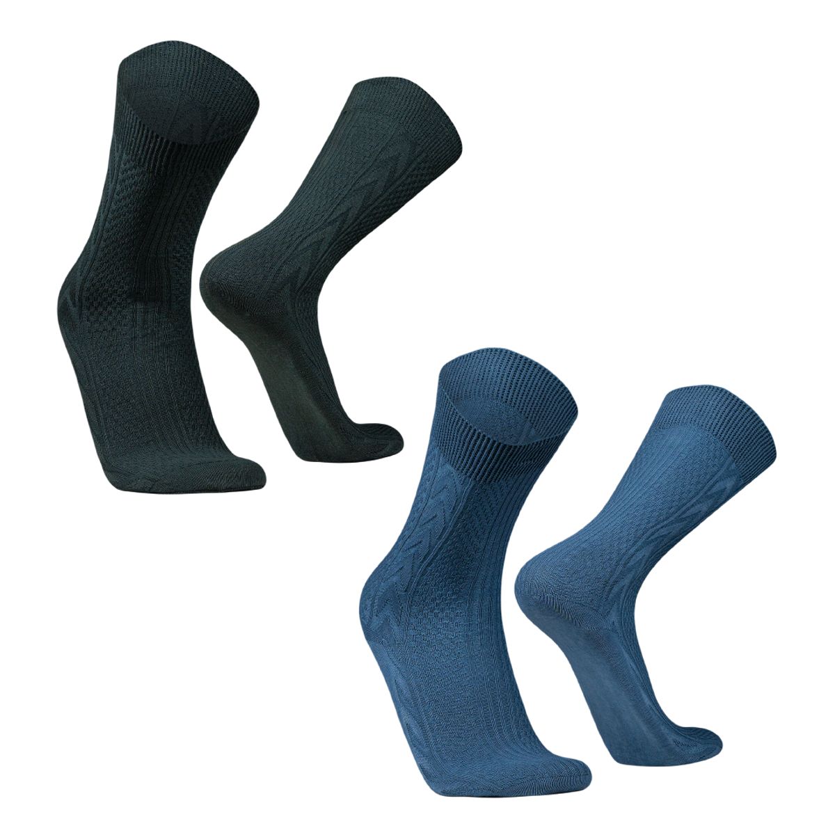 SILVERA NANOTECH - Medias de vestir hombre mujer algodón peruano casuales diseño 2 pack