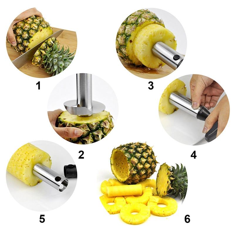 GENERICO - Pelador de piña de acero inoxidable
