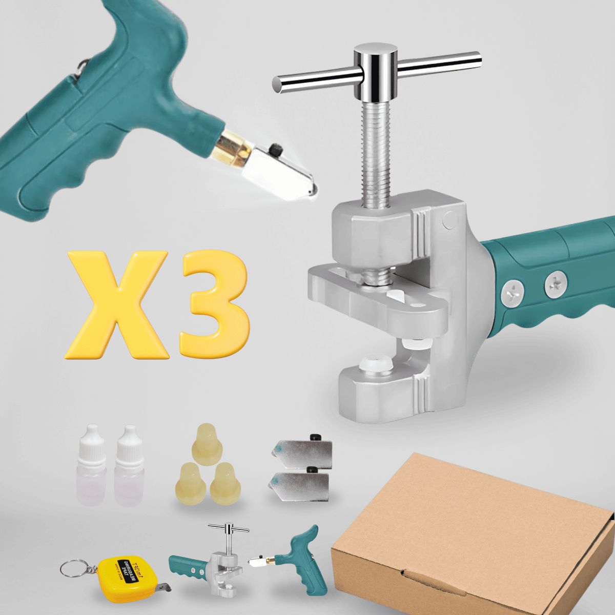 ROSH - Pack x3 Cortador de Vidrio y Mayólica Profesional