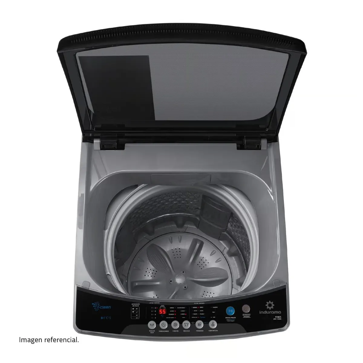 INDURAMA - Lavadora indurama Automática 11kg Gris Lri-11dgr