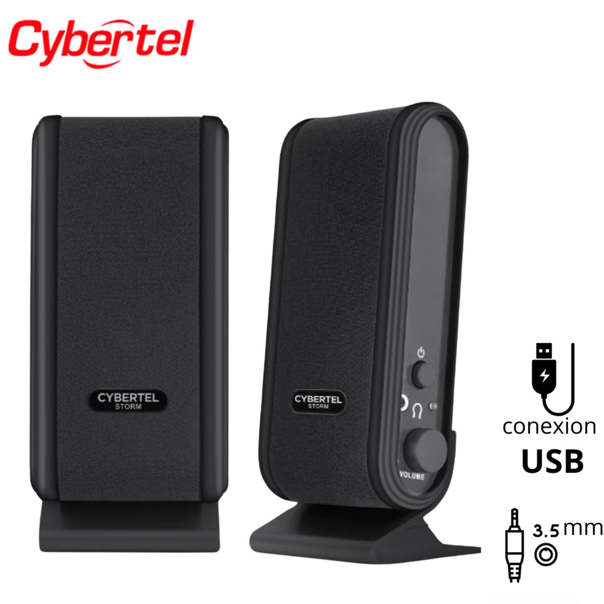CYBERTEL - Parlante Cybertel 2.0 Storm CYB S201 USB 2.5" RMS: 6W.