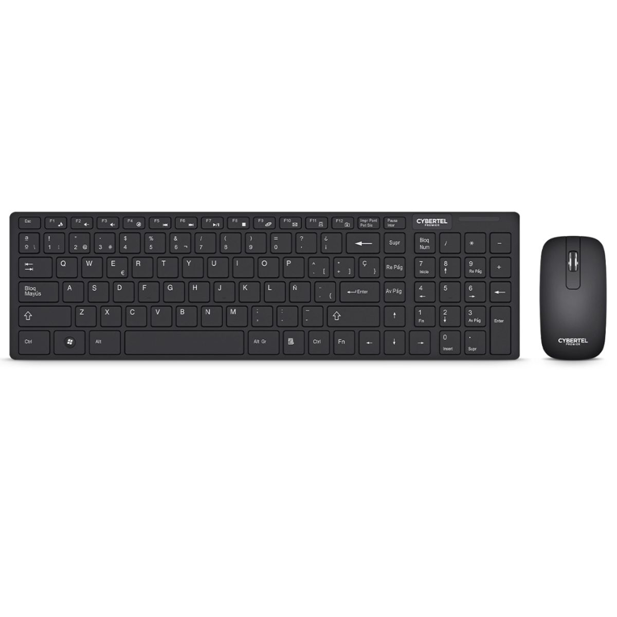 CYBERTEL - Kit PREMIER BLACK CYB WT802 Teclado+Mouse Wifi CYBERTEL