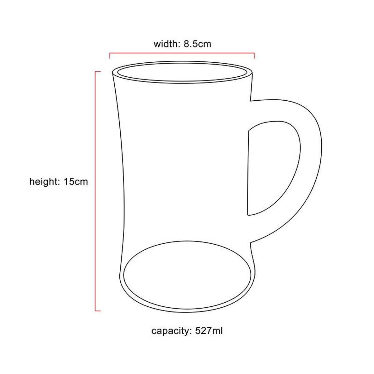 GENERICO - Set x4 vasos de Chop cervecero 500 ml