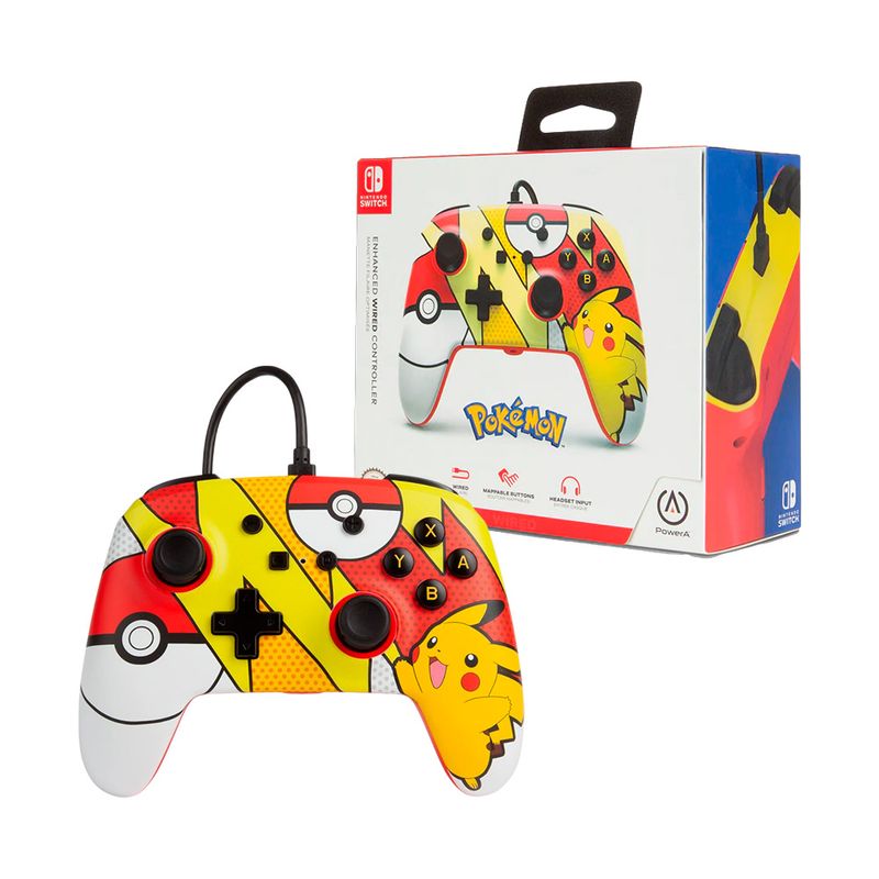 NINTENDO - Mando Nintendo Switch Pikachu PokeBall Power A
