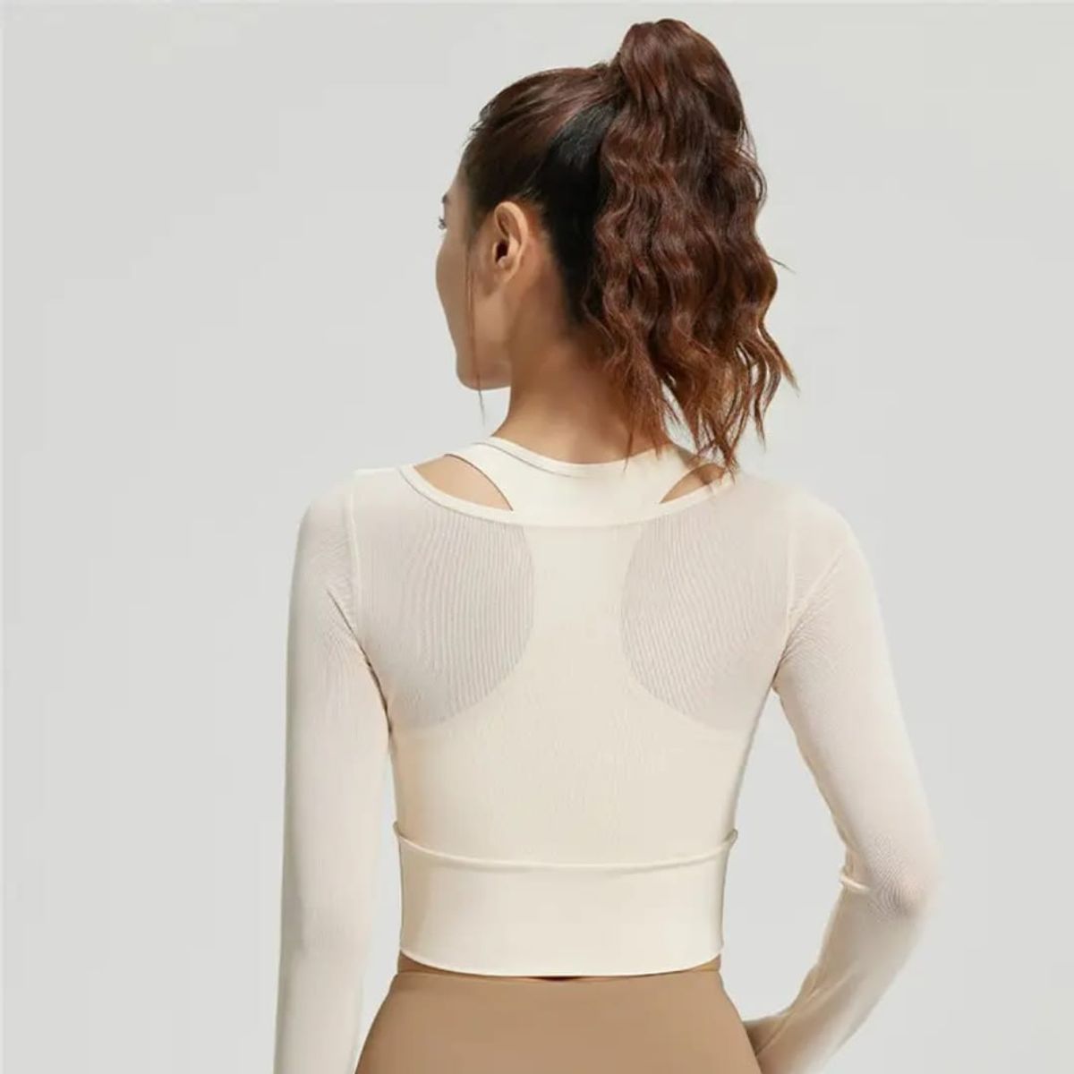 EPAUS - Top Manga Larga de Malla Exterior