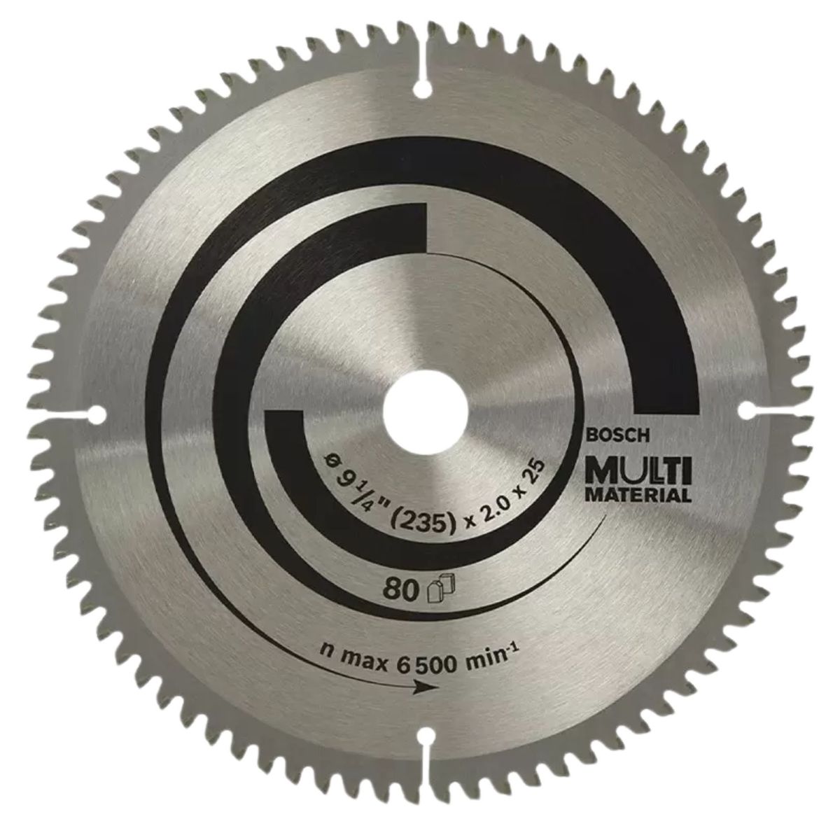 BOSCH - DISCO CARBURADO DENTADO CORTE MADERA MULTIMATERIAL 9 1/4" X 80D BOSCH