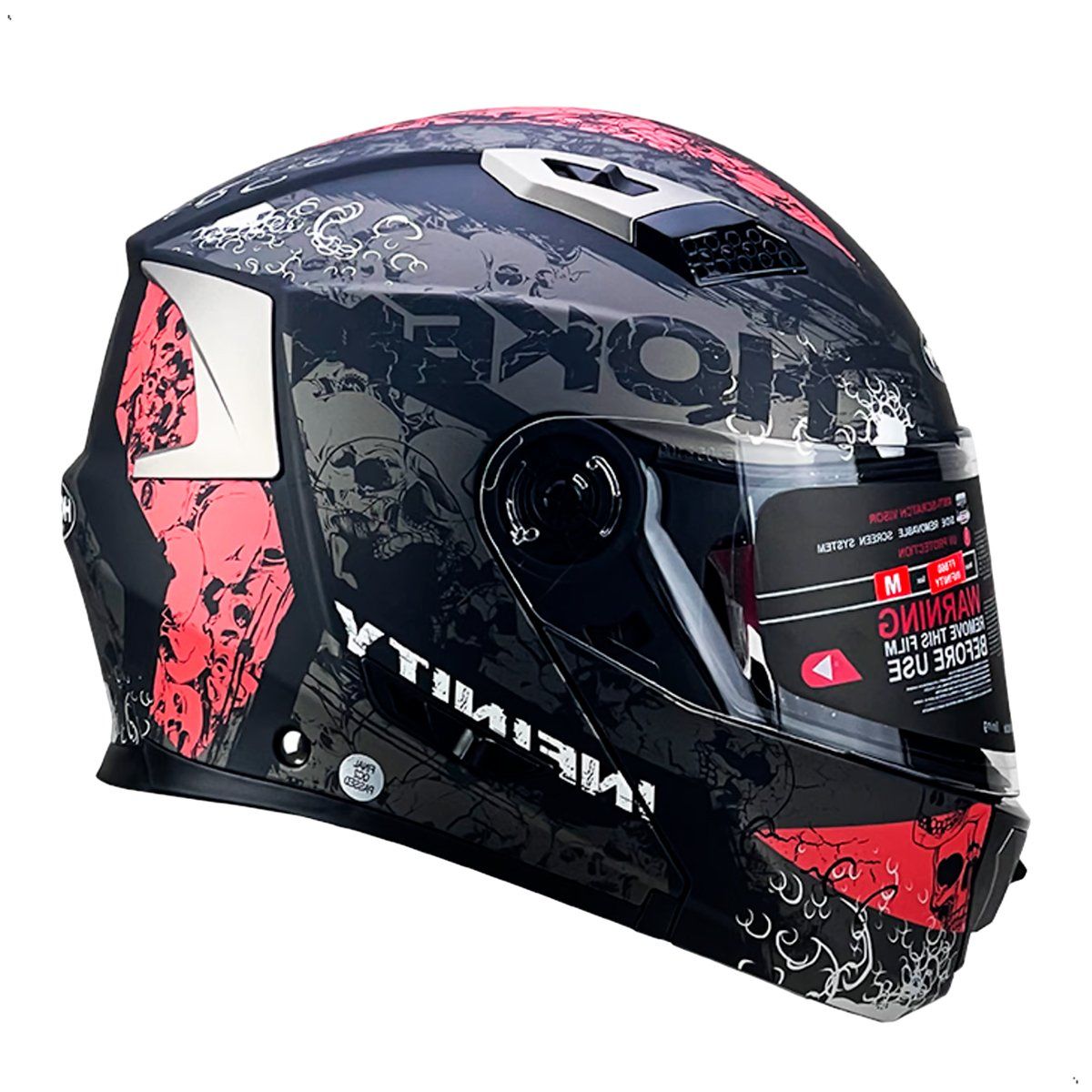 GENERICO - Casco Moto Hoken Infinity FF860 Abatible Certificado Talla M