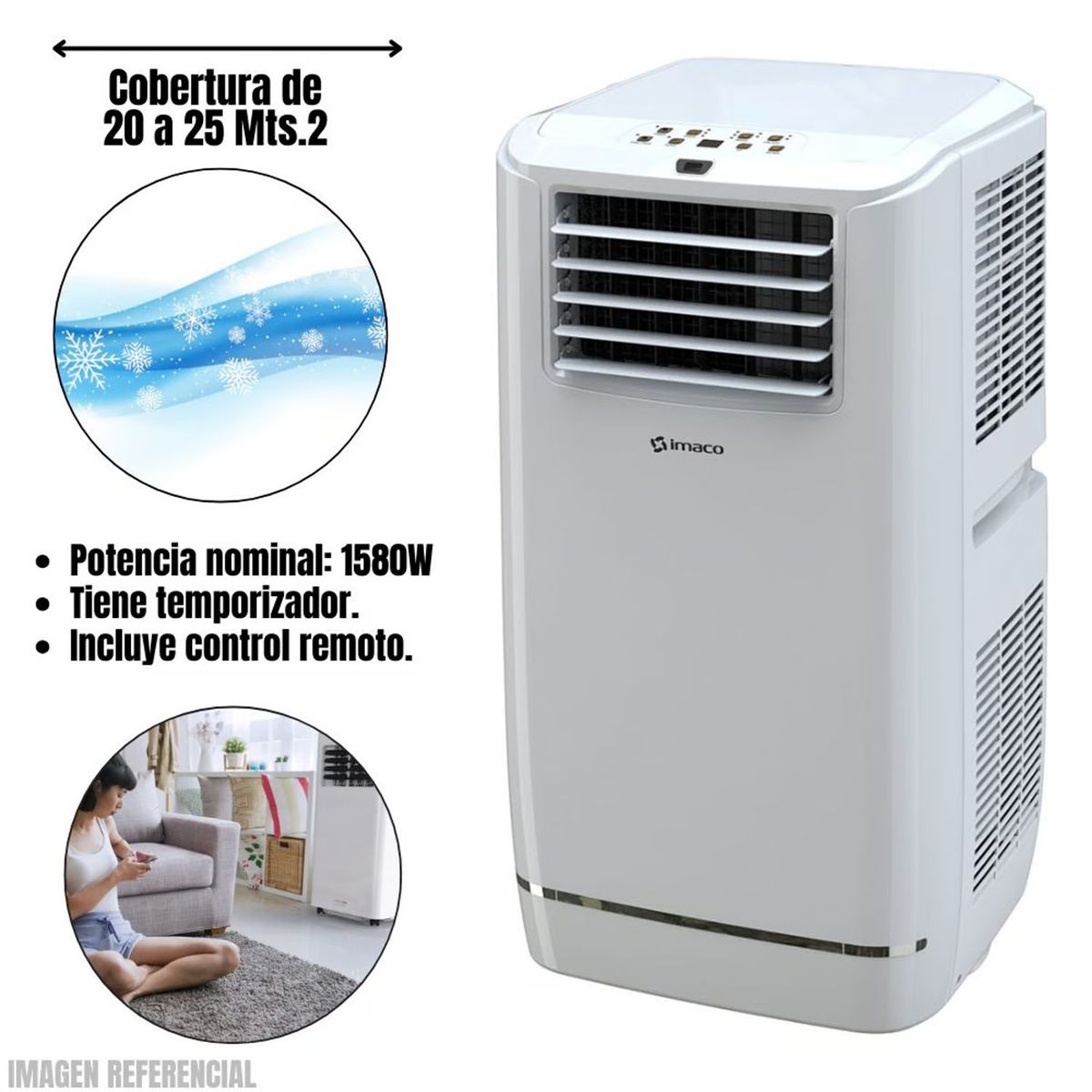 IMACO - Aire Acondicionado Portátil  Imaco AC1416