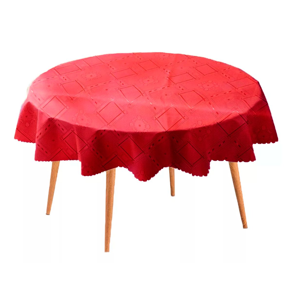 INSPIRA - Mantel de Mesa Circular con Diseño Individual de Hilo 180cm x 180cm