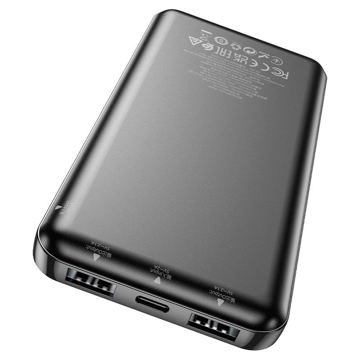 HOCO - Power Bank HOCO J100 10000mAh 21A USB-A x2 Negro