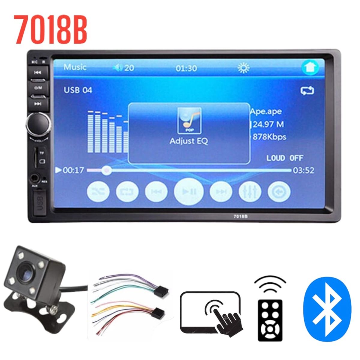 OEM - Autoradio Stéreo 7pulg Pantalla Táctil Bluetooth con Cámara