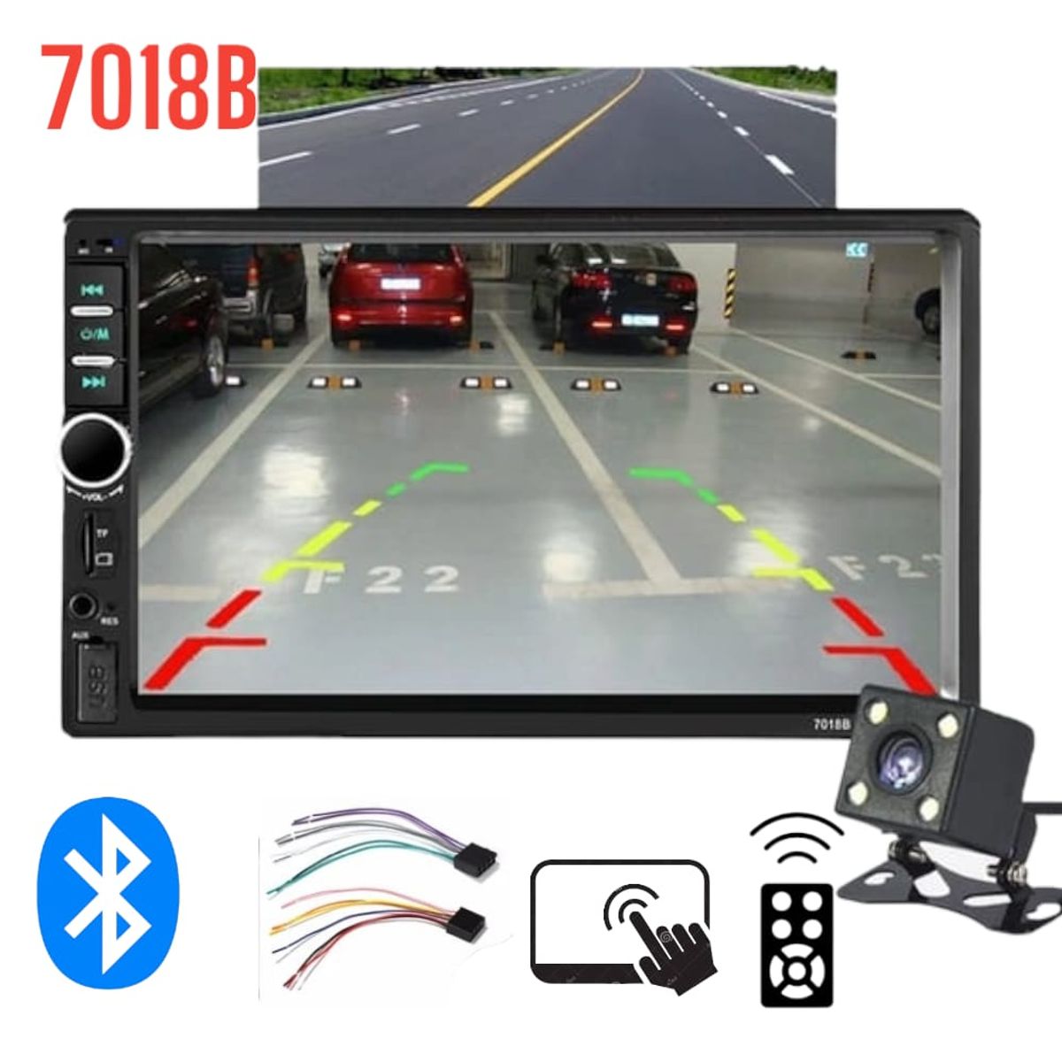 OEM - Autoradio Stéreo 7pulg Pantalla Táctil Bluetooth con Cámara
