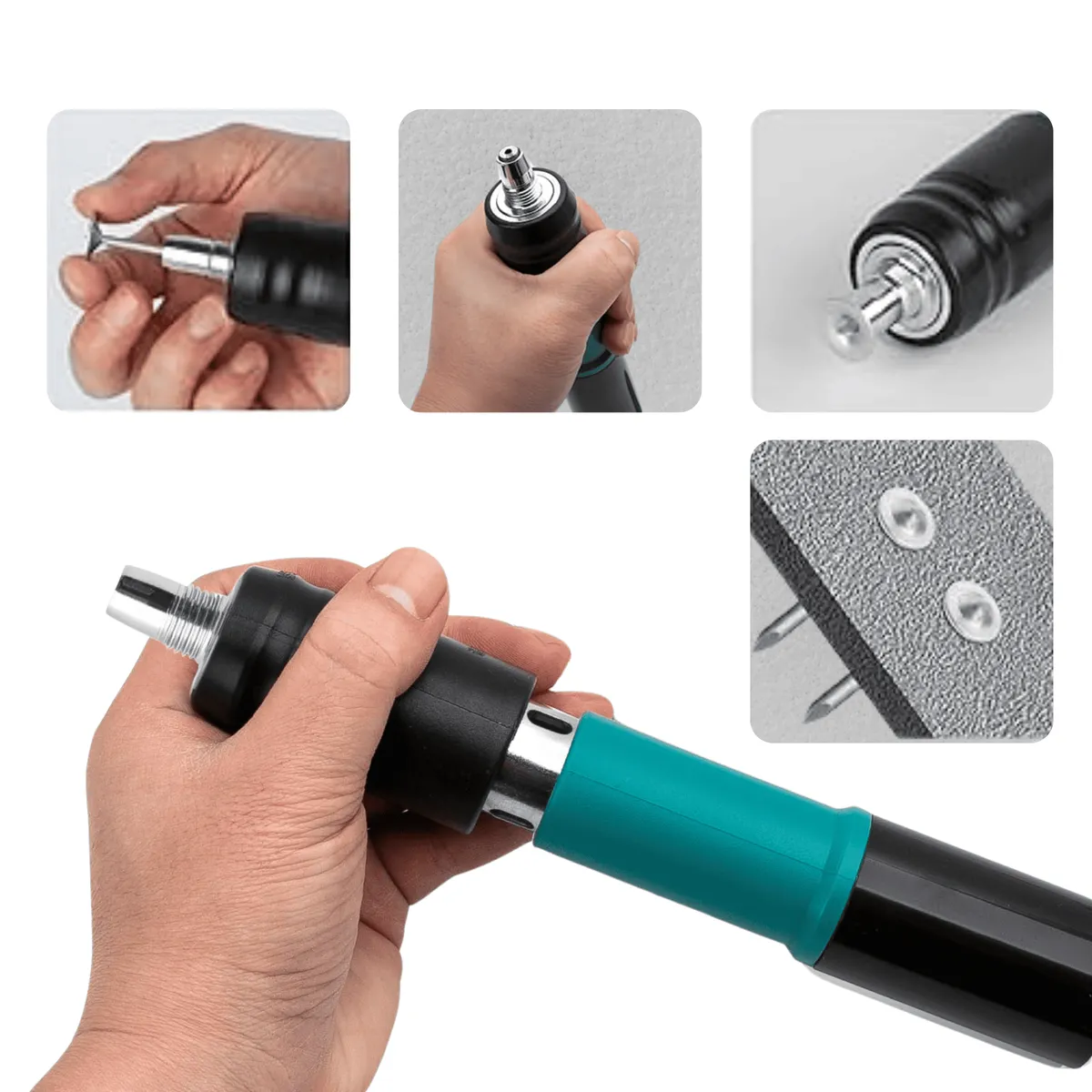 ROSH - Pack de 3 Pistolas de Clavos - Triple Potencia Fijaciones Precisas