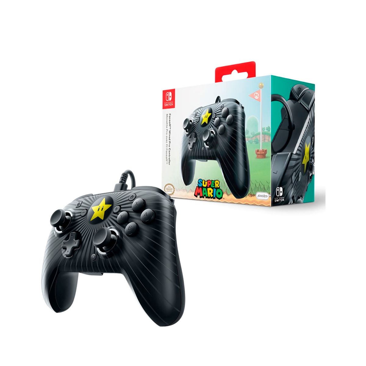 NINTENDO - Mando Nintendo Super Mario Star Wired Pro