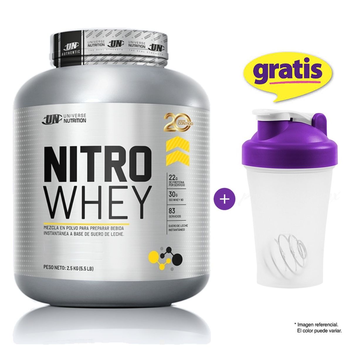UNIVERSE NUTRITION - Nitro Whey UN Universe Nutrition 2.5 Kg Cookies Suero De Leche